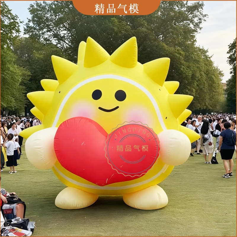 充气爱心榴莲气模卡通水