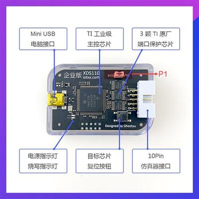 XDS110 仿真器下载器 开发板套件CC2640R2F CC2642 CC3220 CC3225