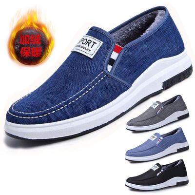 老北布鞋一脚蹬懒人鞋加绒加棉