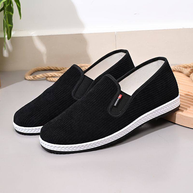 艾草底布鞋灯芯绒面老北京布鞋男一脚蹬单鞋透气软底舒适布鞋夏季,流行男鞋,布鞋,淘宝优惠券,粉丝福利购,淘宝优惠卷