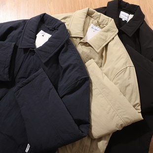 夹棉防水宽松大码 尾货秋冬中长款 休闲风衣外套 男装 日本客供订单