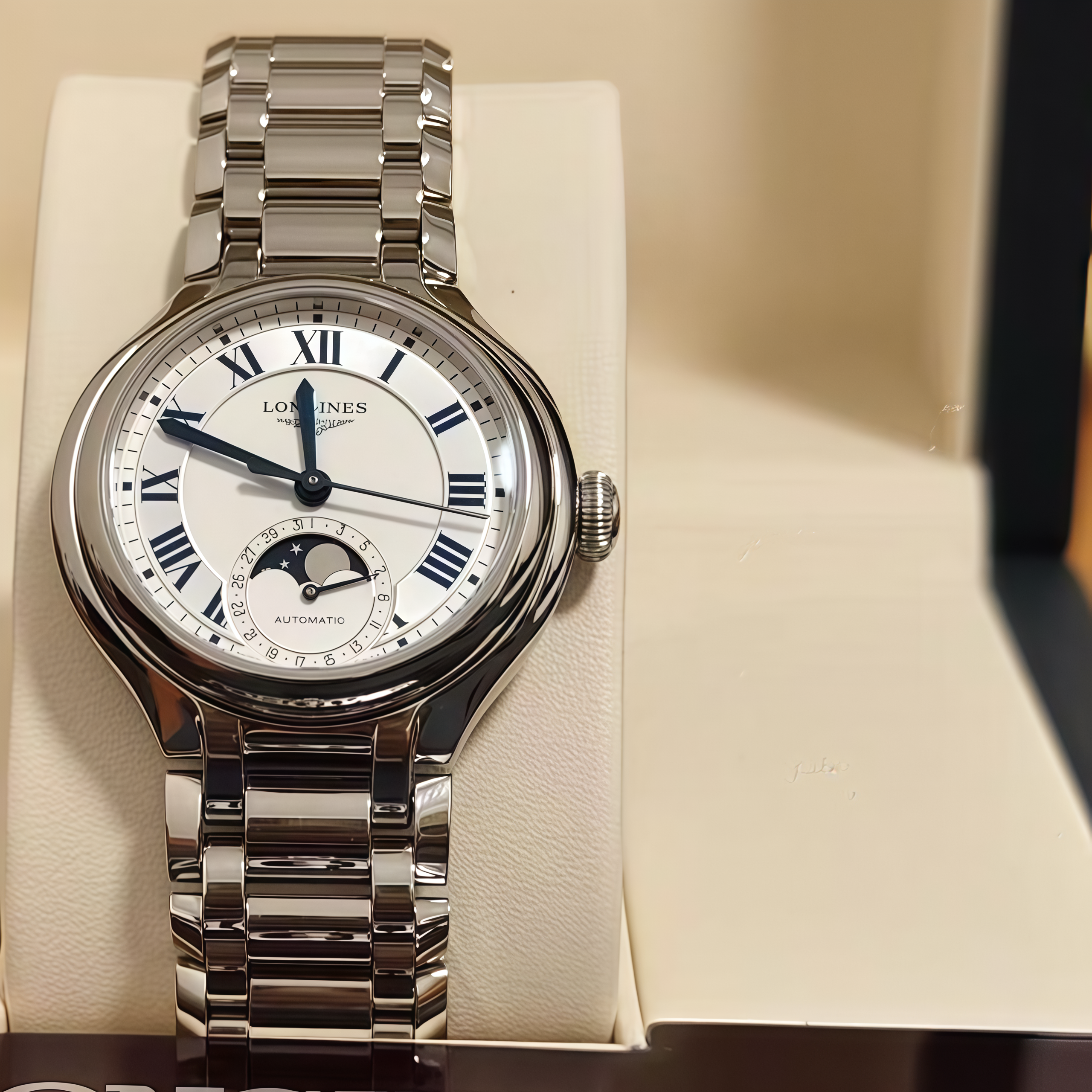 浪琴Longines新款心月系列机械表月相时尚优雅女表L8.126.4.71.6