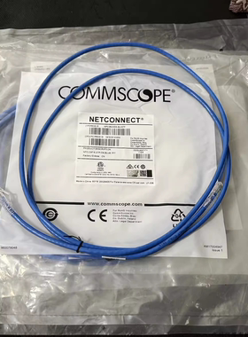 新款康普安普AMP六类非屏蔽跳线 2米3米蓝色NPC06UVDB-BL千兆过测