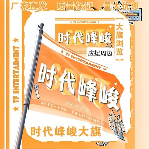 时代峰峻大旗明星演唱会TF家族应援旗户外打卡音乐节应援旗定制
