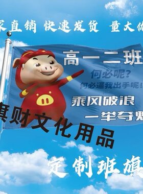 网红班旗定制露比懒洋洋猪猪侠旗帜旗帜男神GGBond旗定制定做白旗