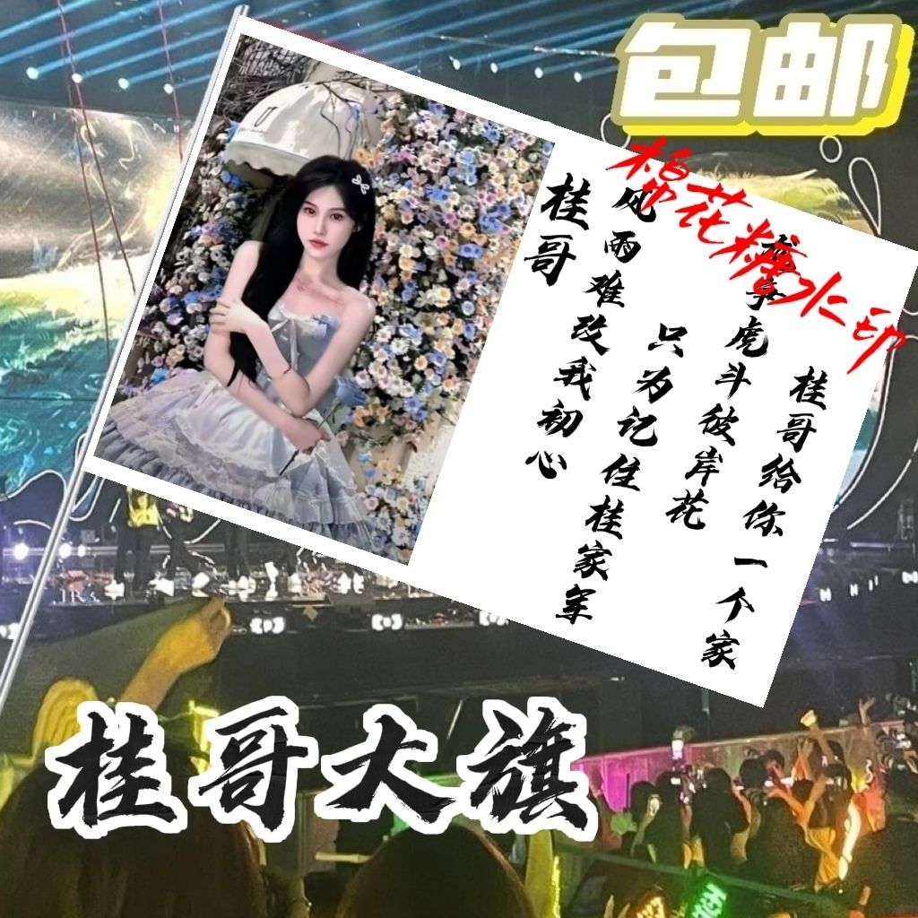 桂哥应援大旗定制热门网红举大旗支持来图定制旗帜网络经典语录
