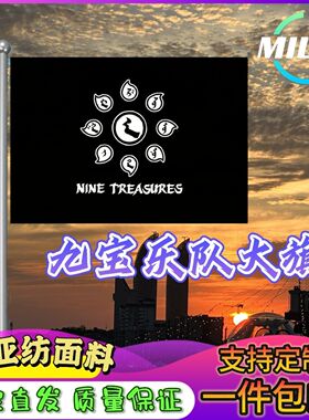 九宝乐队旗子定制户外音乐节九宝乐队旅游旗帜武功山爬山登山定做