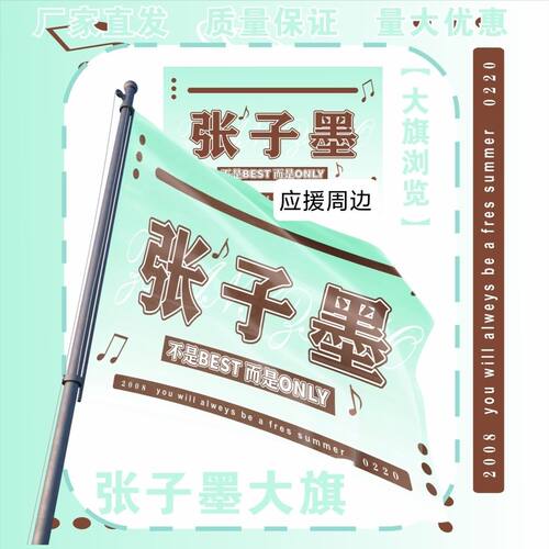 新款张子墨大旗明星演唱会TF家族张子墨应援旗音乐节应援旗定制