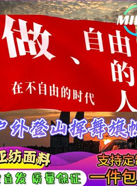 在不自由的时代做自由的人旗子定做登山大旗音乐节手摇旗定制文案