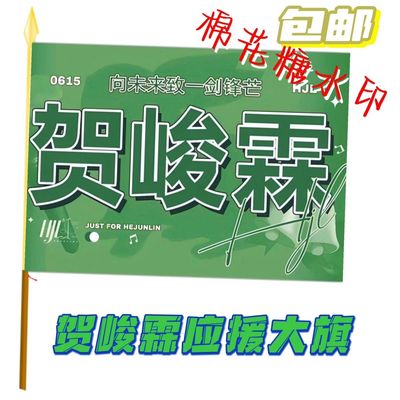贺峻霖应援大旗TF家族贺峻霖应援旗户外音乐节演唱会应援旗帜定制