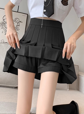 (加长+安全裤+拉链+纽扣）百褶裙JK制服裙子半身裙春夏季短裙秋冬