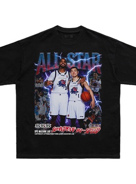 DPS「高诗岩 x 克里斯」CBA全明星美式复古篮球T恤短袖小领口