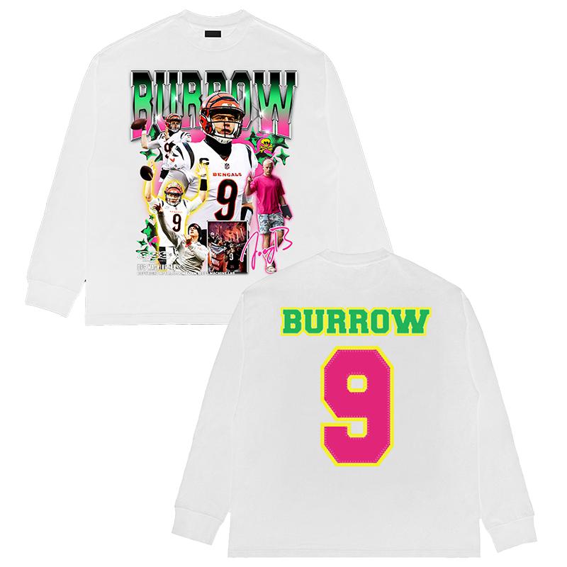 DPS「 JoeBurrow」乔伯罗美式橄榄球QB复古印花短袖人像T恤长袖