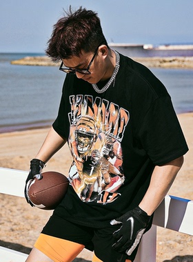 DPS「 Ja'Marr Chase」贾马尔蔡斯美式橄榄球人像短袖NFL圆领T恤