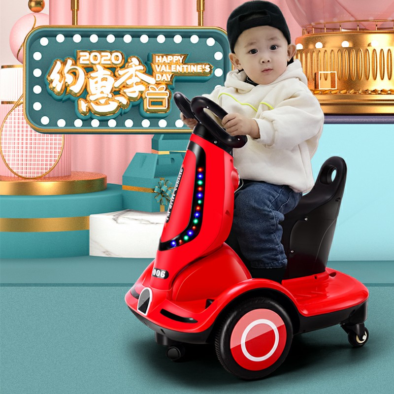 新款儿童电动车平衡车宝宝转转车小孩玩具车四轮遥控可坐人摩托车