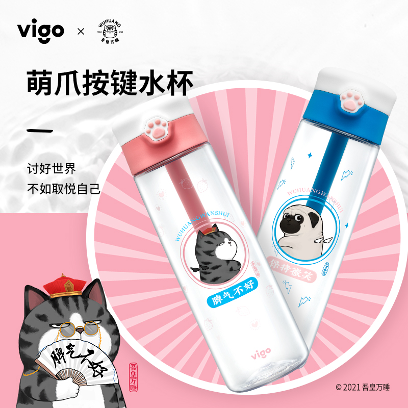 水杯便携学生随手杯vigo塑料