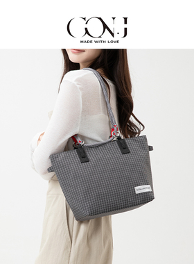 CON.J单肩包日系攀岩绳托特大容量男女通用休闲百搭通勤手提包