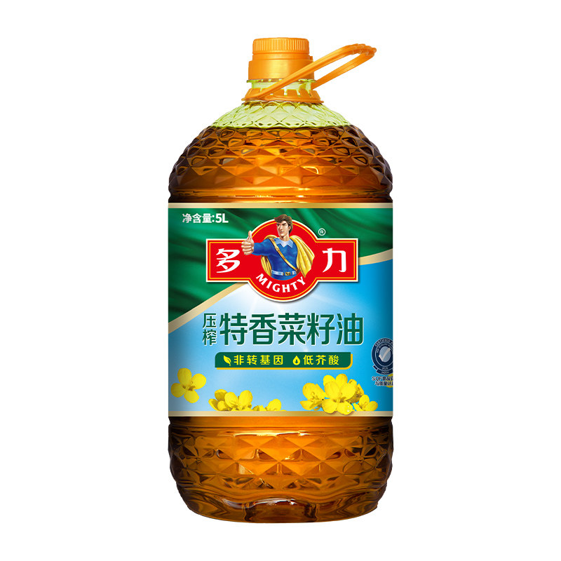 多力特香菜籽油5L 非转基因压榨低芥酸食用油