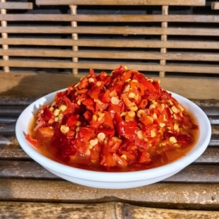湘蚩味手工剁辣椒本地红辣椒小米椒开味下饭酱调味酱下饭菜拌面酱