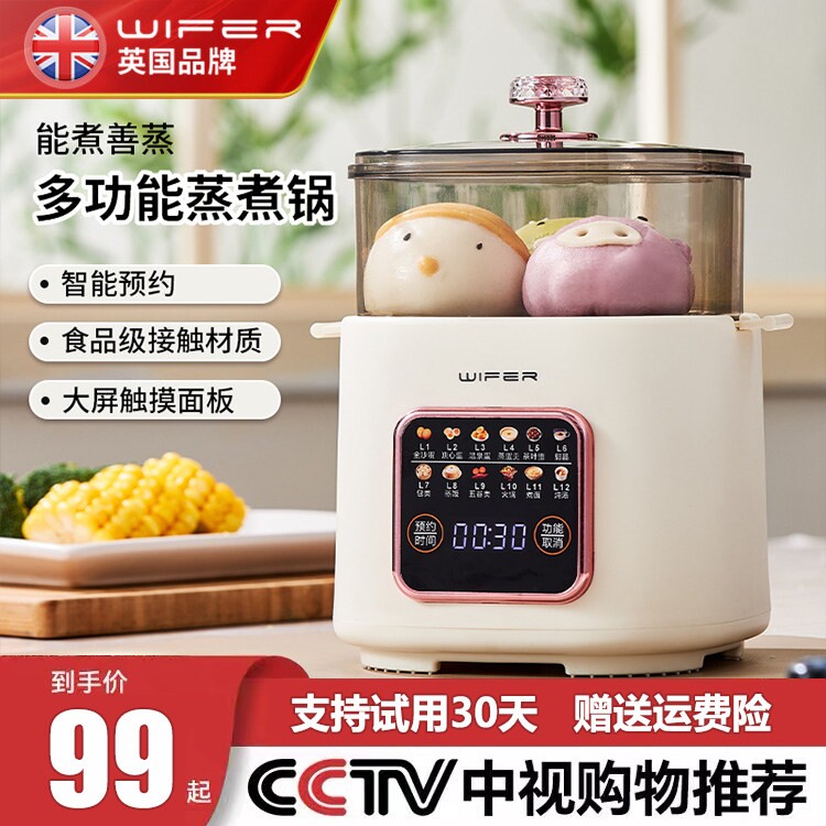2025新款迷你电蒸煮一体锅煮蛋器
