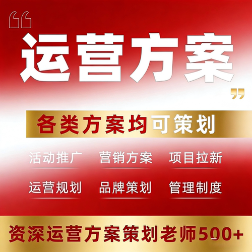 运营策划方案营销地产项目新媒体医美投资电商参与直播代做撰写