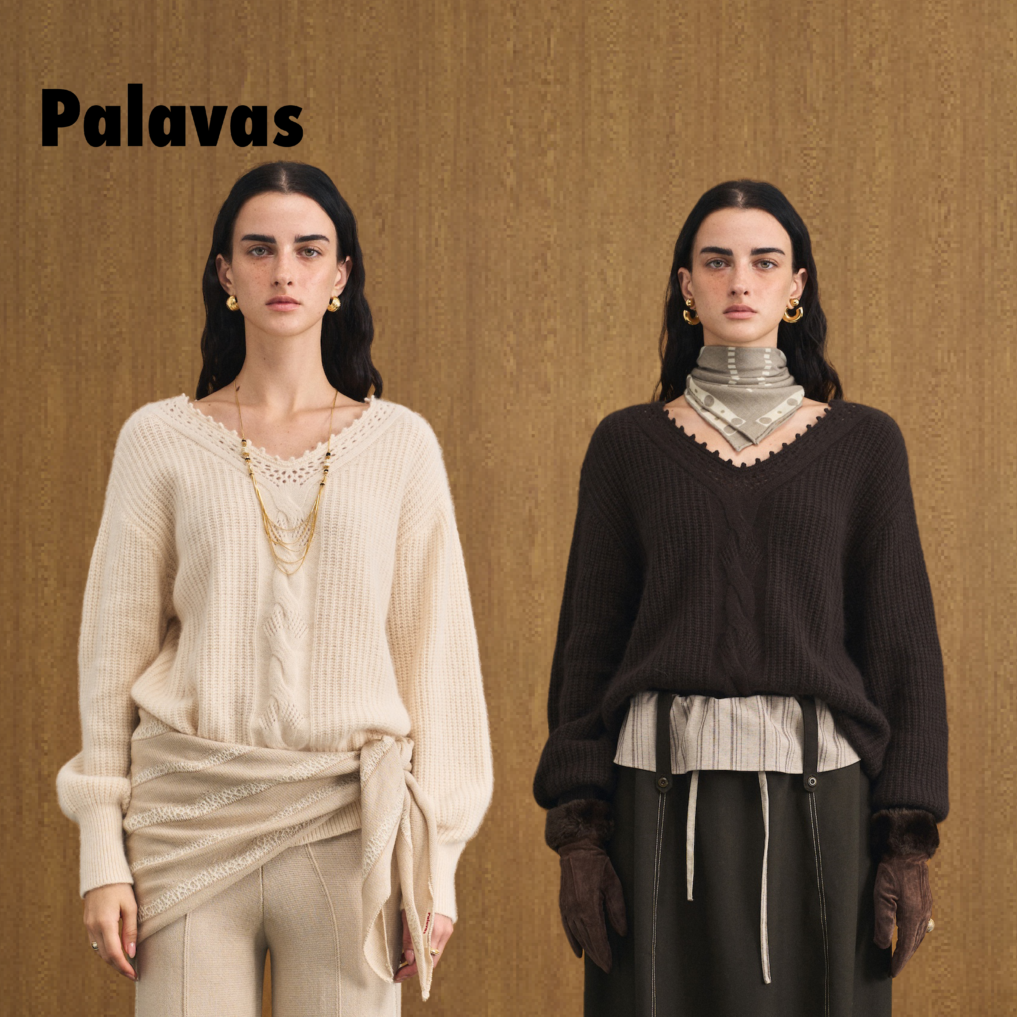 【新品】Palavas云端杜乐丽针织上衣V领智感针织上衣女羊毛衣原创