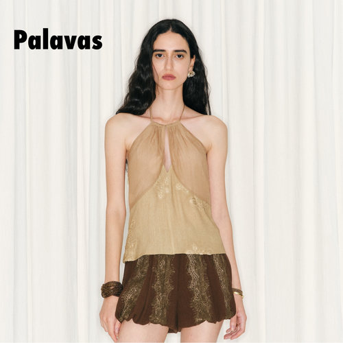 PALAVAS春夏梅兰加尔挂脖上衣