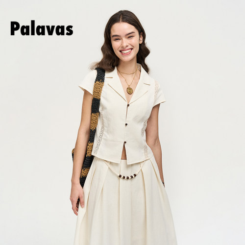 palavas2024亚麻棉纯色套装新品