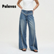 慵懒阔腿牛仔裤 palavas白鹿同款 海岛嬉皮士蕾丝牛仔裤 显瘦原创