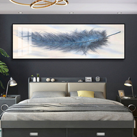 卧室床头墙画客厅装饰画现代简约沙发背景墙轻奢羽毛大气墙壁挂画