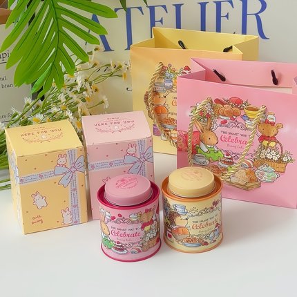 野兔香薰蜡烛可爱套装礼盒送女生闺蜜毕业礼伴手礼氛围感持久留香