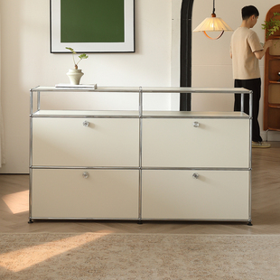 BEIYI北驿包豪斯模块柜不锈钢餐边柜USM现代简约电视柜斗柜储物柜