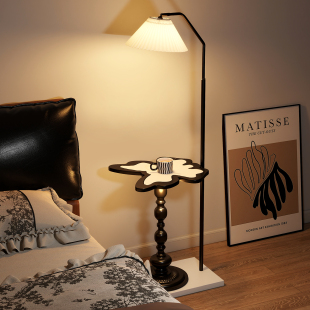 中古风蝴蝶艺术落地灯卧室床头柜一体台灯客厅沙发旁边高级感灯具