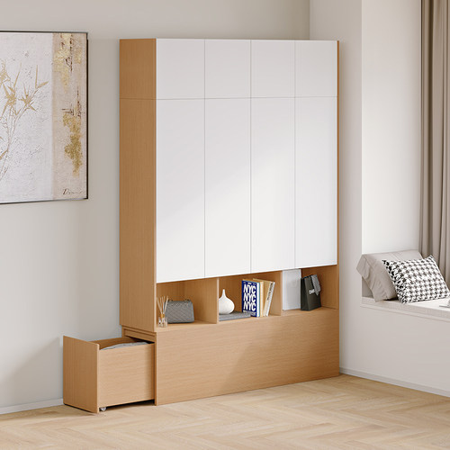 中高端榻榻米床衣柜简约现代