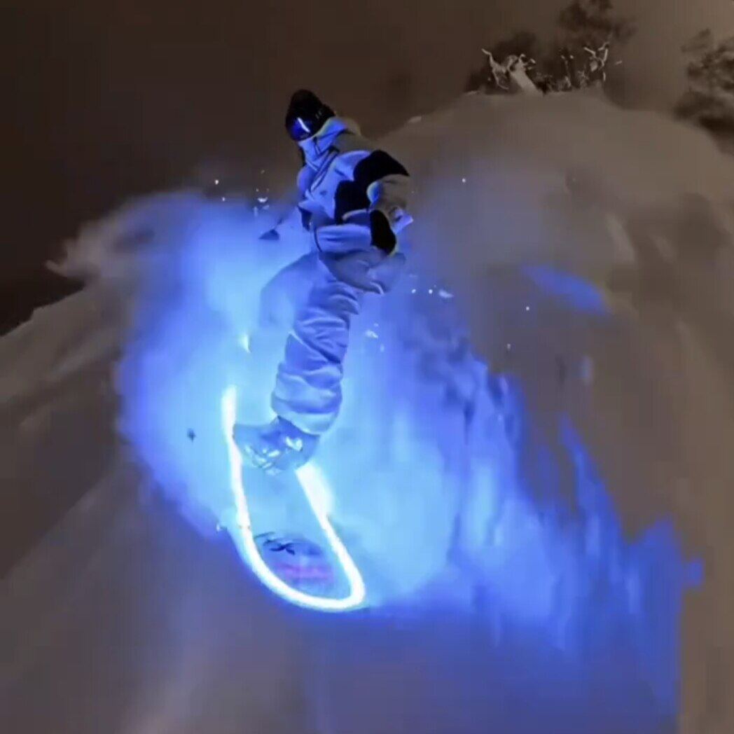 滑雪板灯带led发光条diy滑雪小夜灯单板氛围感装饰夜场霓虹灯