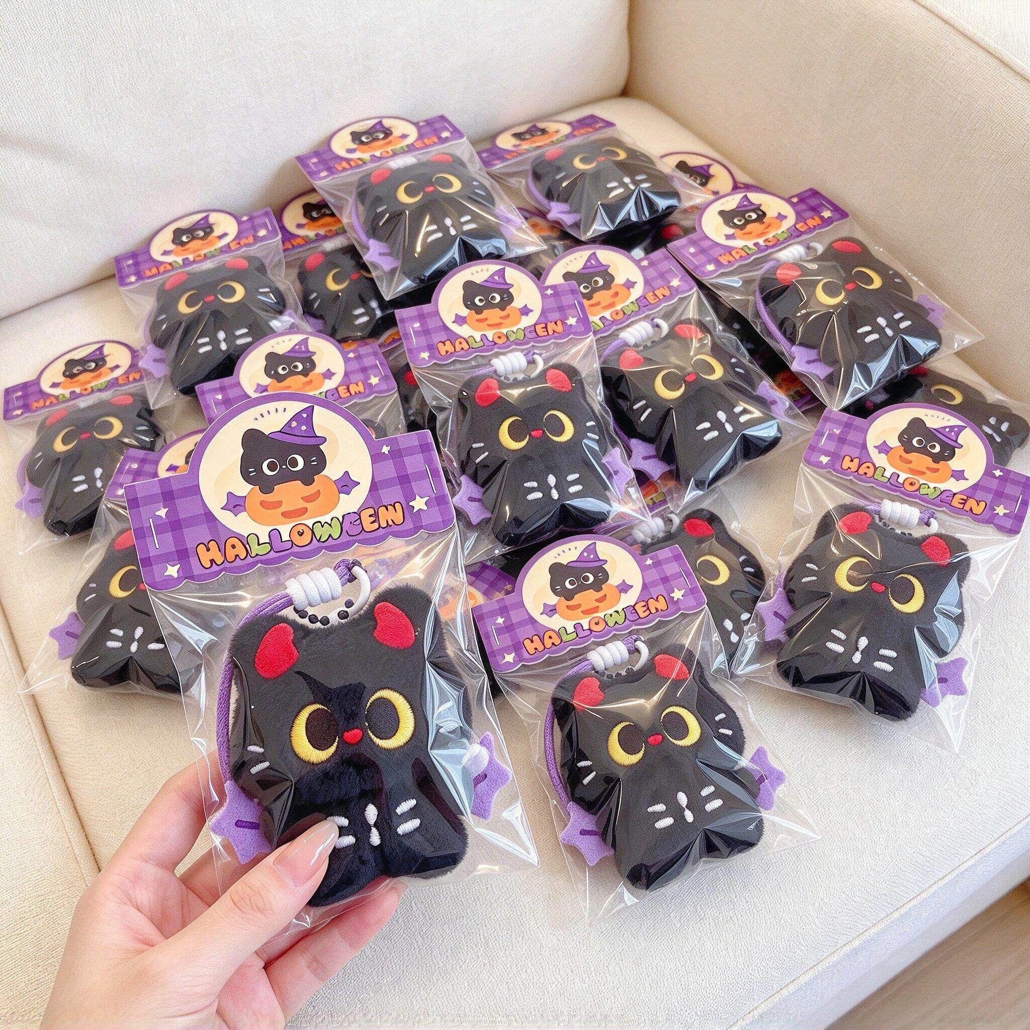 万圣节装饰恶魔小猫公仔挂件玩偶挂饰店铺布置背景活动小挂件礼品