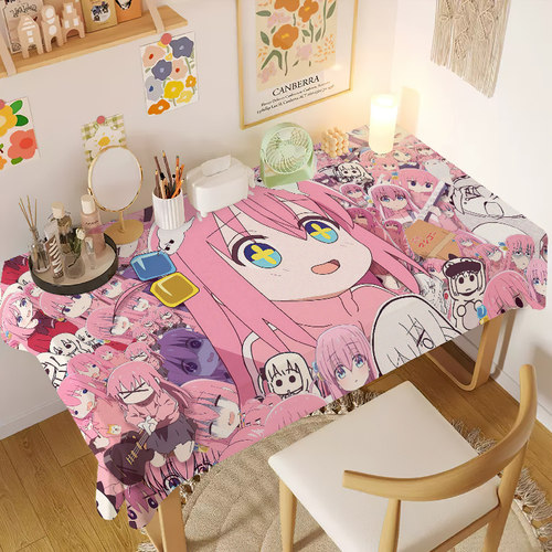 卡通动漫孤独摇滚防水防油餐桌布
