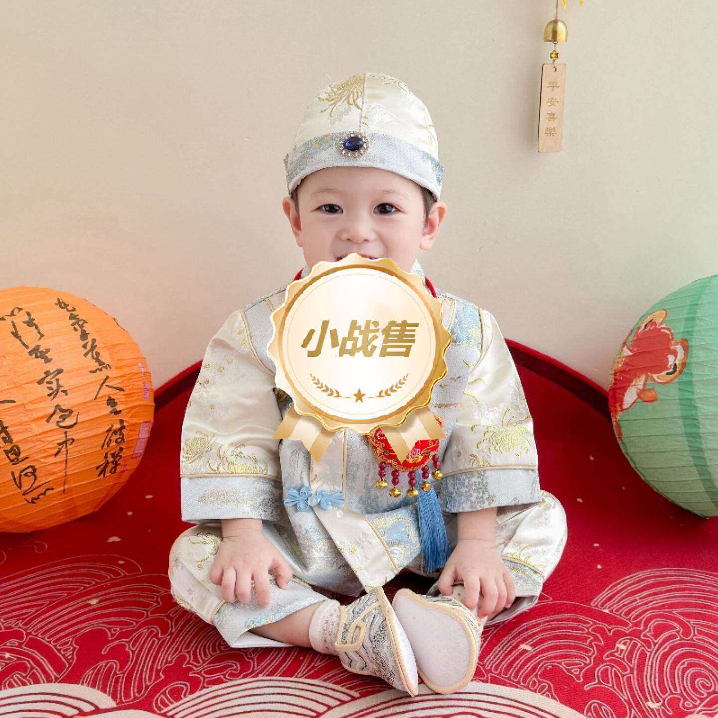 儿童唐装宝宝周岁抓周冠衣中式生日百天周岁宴礼服婴幼童新款套装