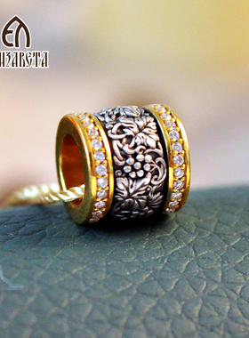 爱沙尼亚925纯银鎏金转运珠复古欧美项链吊坠百搭时尚5030