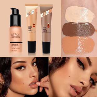 屈臣氏DEROL粉底调和液调色修正液小麦色调深浅白色美黑黄黑皮提