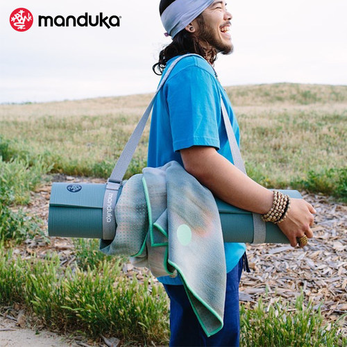 manduka棉质瑜伽捆绑带收纳