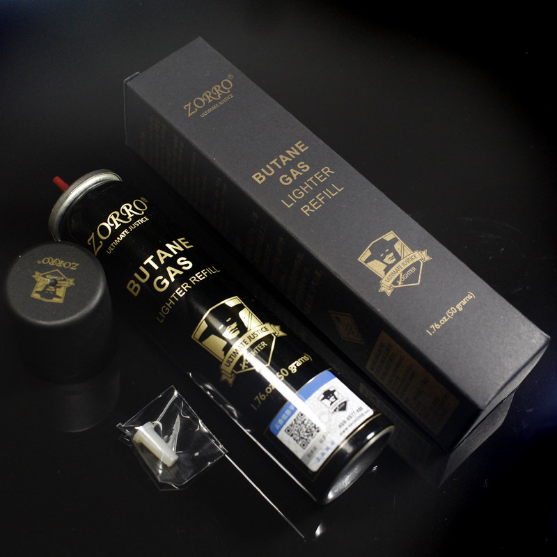 佐罗气体防风打火机充气通用丁烷气直冲雪茄打火机耗材用专用火机