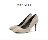 米咖色复古风百搭细跟浅口女鞋 法式 新款 2026年秋季 绒面圆头高跟鞋