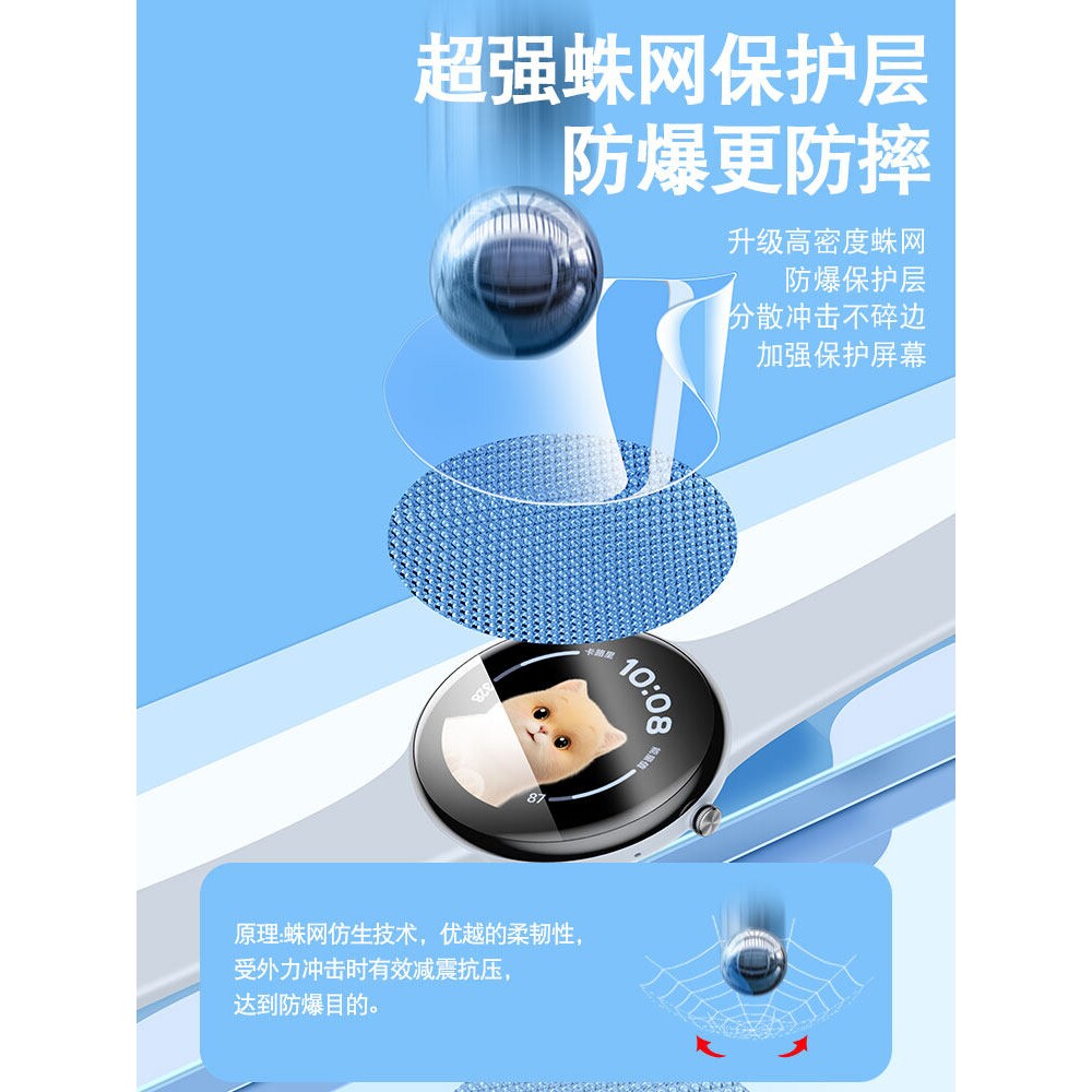 德国蓝猩适用华为荣耀手表Fit水凝膜honor5智能运动手表保护膜4Pro陶瓷膜GS4钢化膜3荣耀手环10软膜9全屏防摔