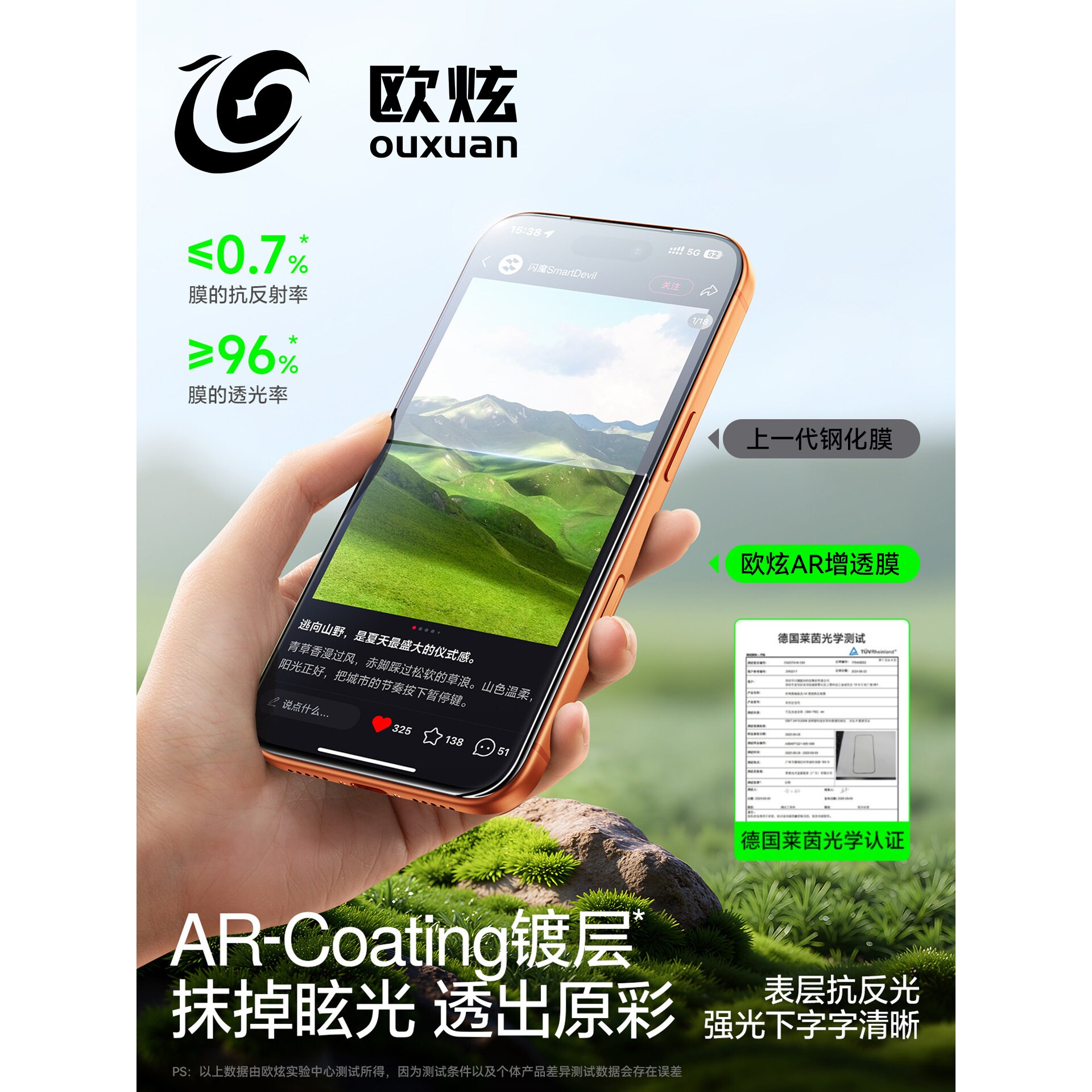 德国蓝猩【3D热弯AR抗反射】适用荣耀magic8proAir钢化膜新款magic8rs保时捷手机膜荣耀WinRT保护魔术8/7全屏