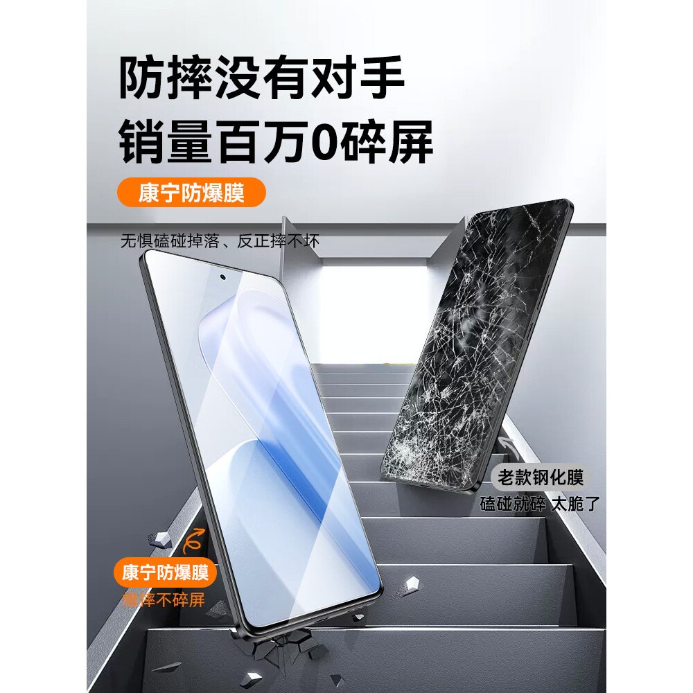 德国蓝猩【泰坦康宁玻璃】适用魅族lucky08钢化膜meizulucky08手机膜lucky08水凝新款全覆盖解锁超声波新款防