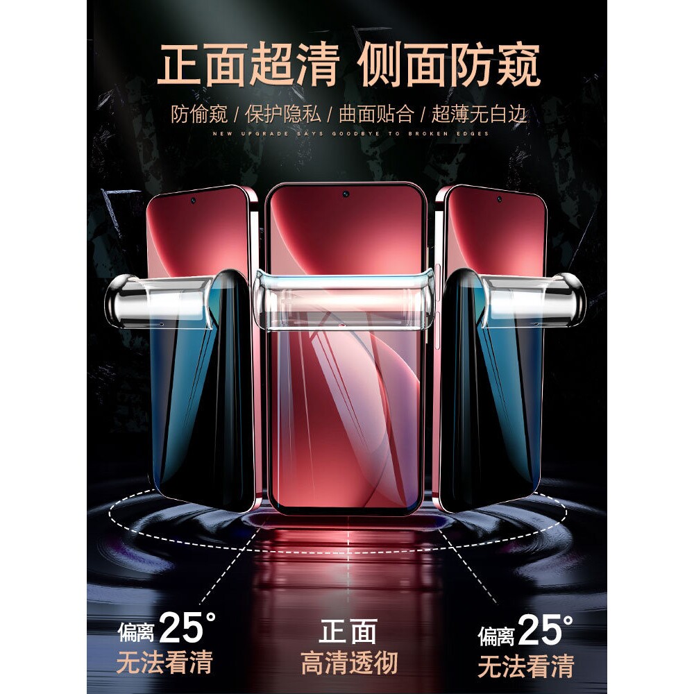 德国蓝猩适用OPPOFindx9Pro防窥手机膜findx8ultra钢化膜opporeno14水凝软膜13防窥膜reno8全屏6防摔5k全胶保
