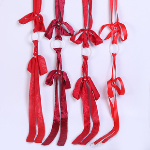 绶带汉服配饰腰佩古风腰带红色结暗纹提花飘带宫绦流苏宋制配饰女