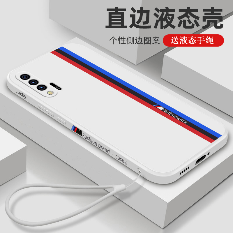 华为nova6手机壳直边新款液态硅胶软壳nova6se潮牌男款撞色英文5g版nova6侧边图案简约ins风女款4g防摔保护套