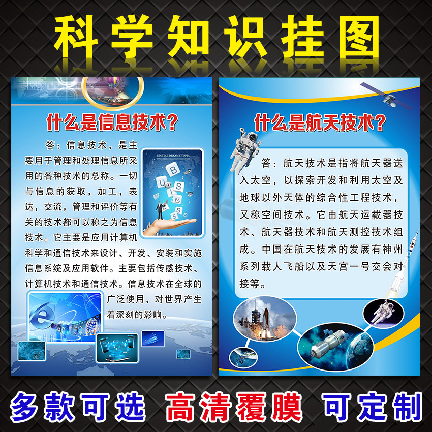校园文化海报天文地理科普知识宣传挂图班级教室走廊布置墙贴画科学